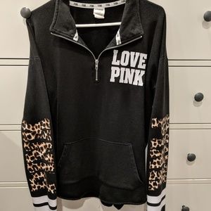 PINK zip up sweater